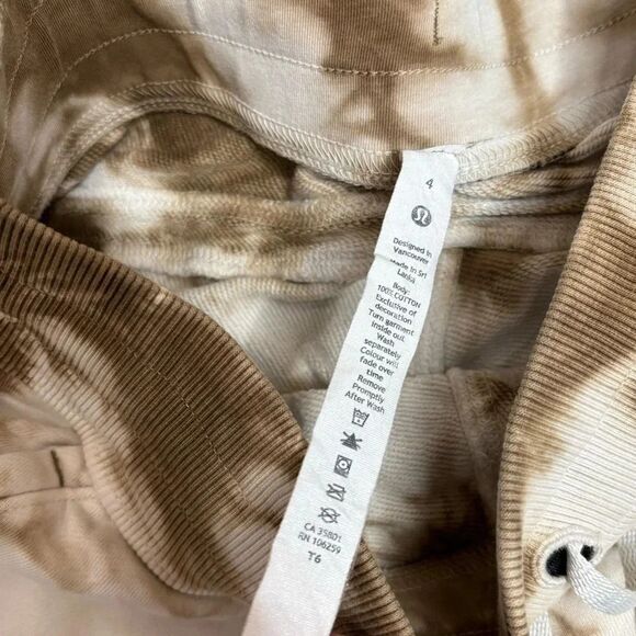 Lululemon Warm Down Joggers Sweatpants Earth Dye size 4 tan brown - Picture 6 of 9